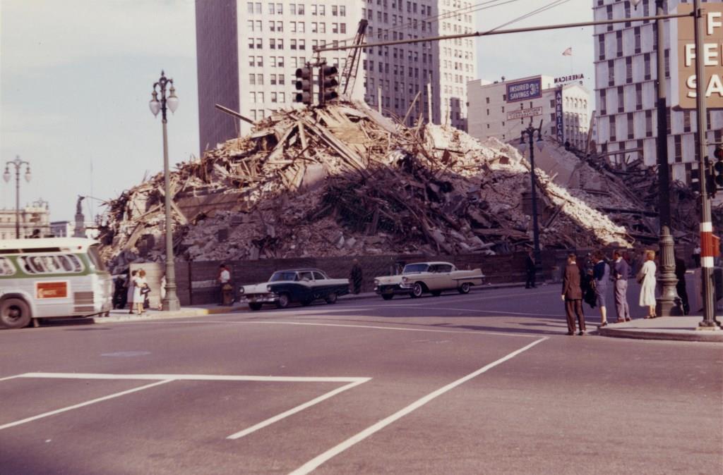 2013.045.519 1961, the debris of Old City Hall.