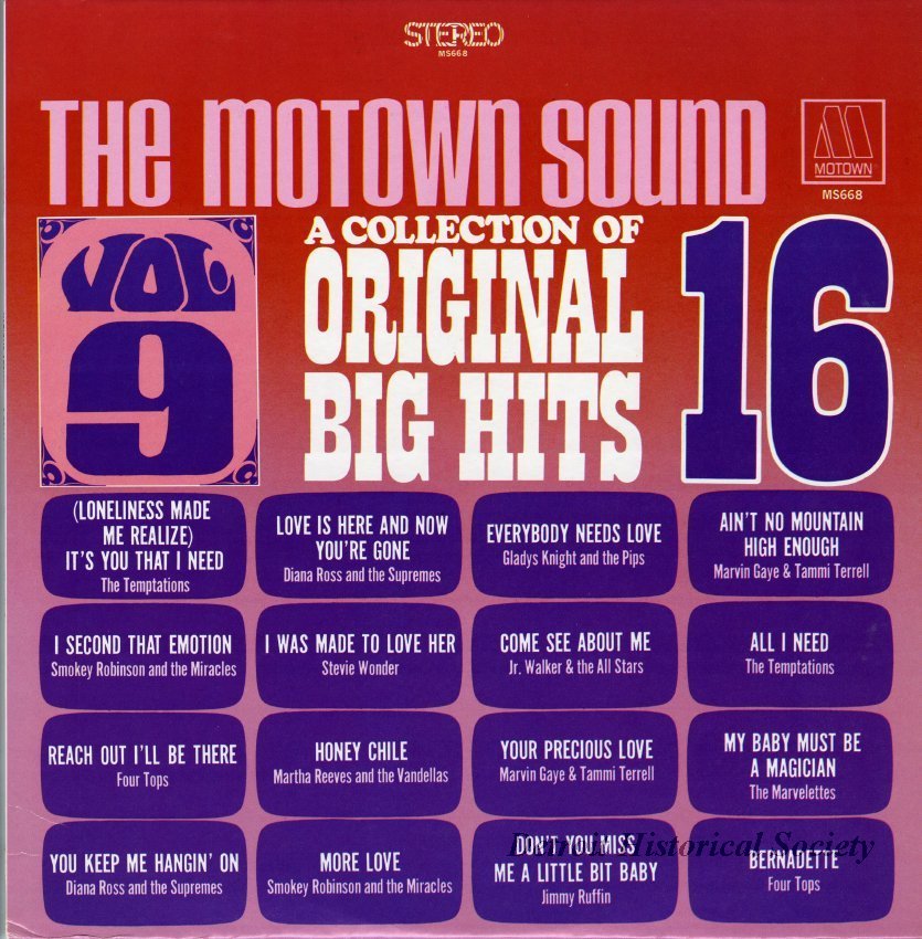 The Motown Sound, A Collection of 16 Original Big Hits, Volume 9, 1968 – 2012.035.014