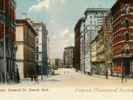 Postcard - Griswold Street, Detroit, Mich.