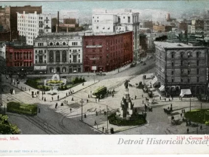 Postcard - Campus Martius, Detroit, Mich.