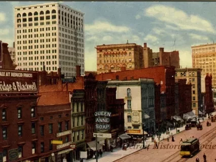 Postcard - Woodward Avenue, Detroit, Mich.