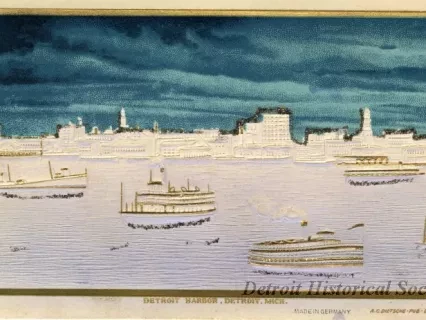 Postcard - Detroit Harbor, Detroit, Mich.