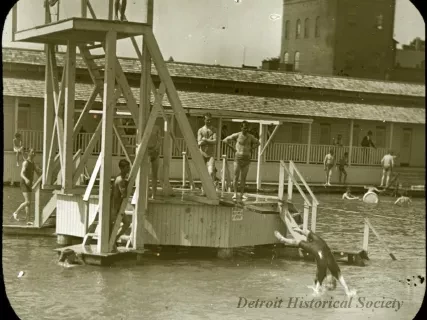 Transparency, Lantern-slide - The Bathers at Beller's