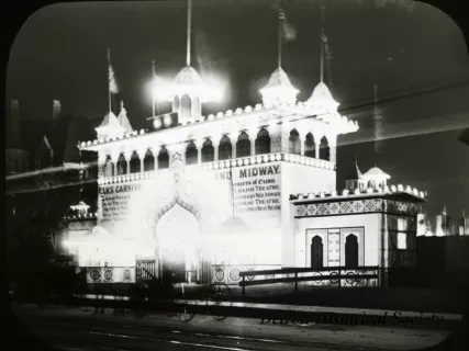Transparency, Lantern-slide - Elk's Carnival at Night