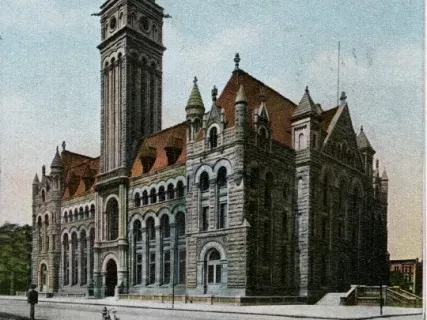 Postcard - Detroit, Mich.  Post Office