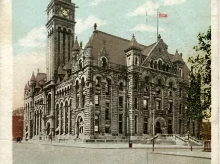 Postcard - Post Office, Detroit, Mich.