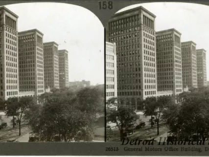 Stereograph - General Motors Office Building, Detroit, Mich.