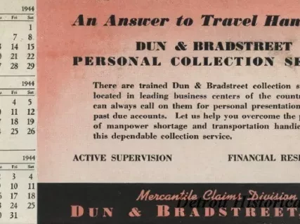 Blotter, Desk - Dun & Bradstreet, Inc.
Mercantile Claims Division