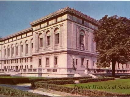 Postcard - Detroit Public Library