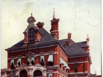 Postcard - Police Head-quarters, Detroit, Mich. - Police Head-quarters, Detroit, Mich.