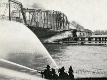 Postcard - Belle Isle Bridge Fire, April 27, 1915