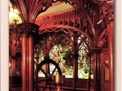 Postcard - The Gothic Room From The Sidewheel Steamer City of Detroit III. - The Gothic Room from the Sidewheel Stearmer City of Detroit III
