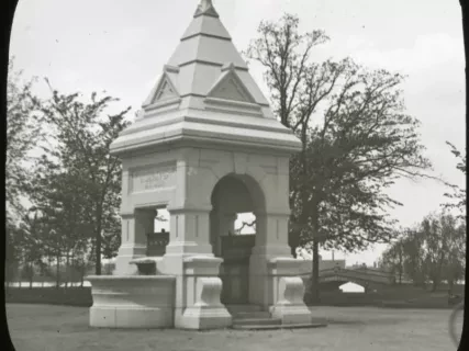 Transparency, Lantern-slide - Muir Fountain, Belle Isle, Detroit