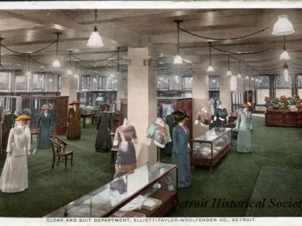 Postcard - Cloak and Suit department, Elliott-Taylor-Woolfenden Co., Detroit