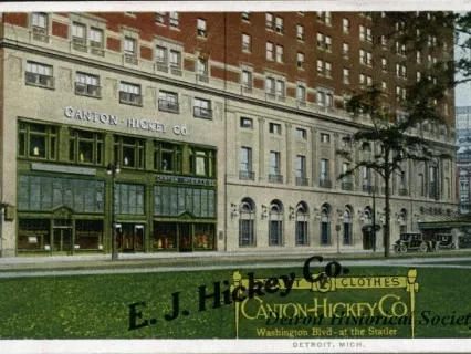 Postcard - Smart Clothes - Canton-Hickey Co., Washington Blvd-at the Statler, Detroit, MI.