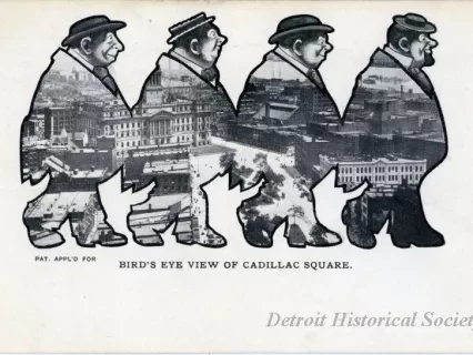 Postcard - Bird's Eye View of Cadillac Square - Bird's Eye View of Cadillac Square