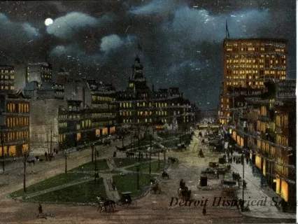 Postcard - Cadillac Ave, Detroit, Mich.