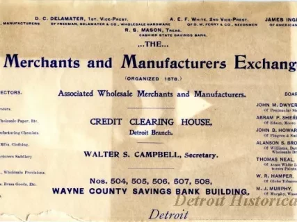 Paper, Letterhead - Merchant and Manufacturers Exchange