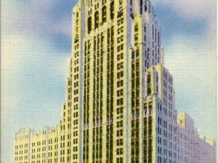 Postcard - Fisher Building, Detroit, Mich.