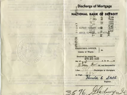 Mortgage - Discharge of Mortgage