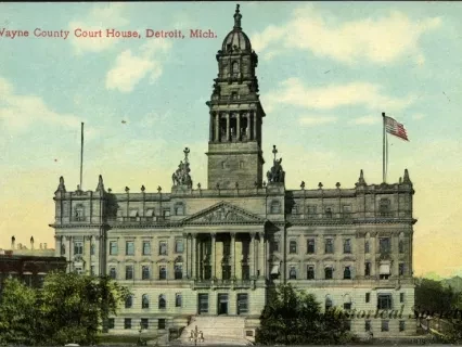 Postcard - Wayne County Court House, Detroit, Mich.
