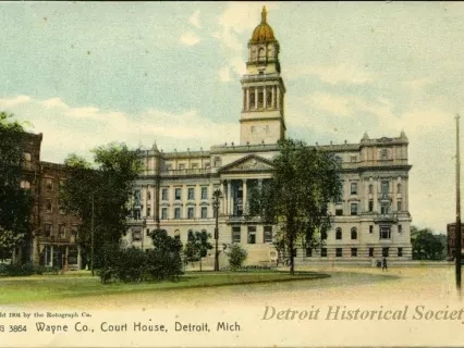 Postcard - Wayne Co. Court House, Detroit, Mich.