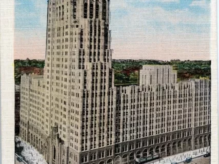 Postcard - Fisher Building, Detroit, Mich.