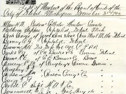 Roster - Board of Trade of the City of Detroit