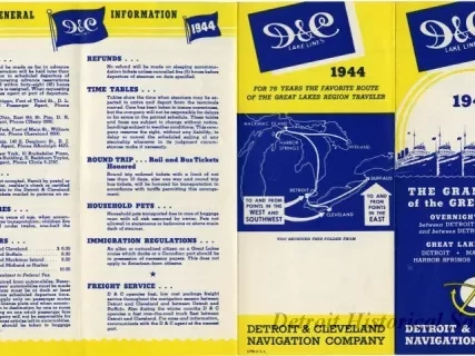 Brochure - D&C Lake Lines, 1944, The Grand Fleet of the Great Lakes