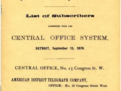 Directory, Telephone - The Speaking Telephone!
List of Subscribers connected with the Central Office System