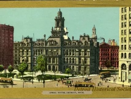 Postcard - Opera House, Detroit, Mich.