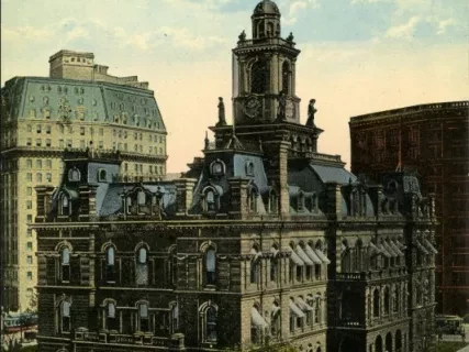 Postcard - City Hall, Detroit, Mich.