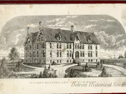 Lithograph - St. Luke's Hospital and Church Home