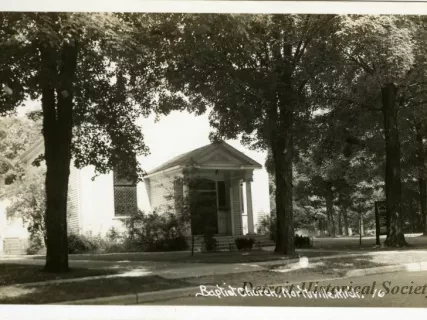 Postcard - Baptist Church, Northville, Mich. 16