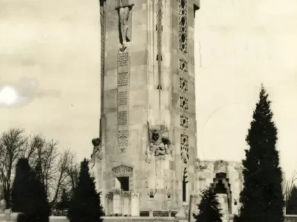 Postcard - Charity Crucifixtion Tower, Woodward & 12 Mile Rd. Detroit