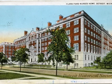 Postcard - Clara Ford Nurses Home, Detroit, Mich.