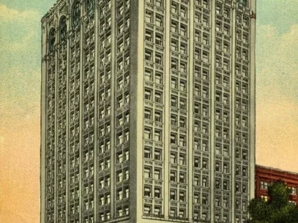 Postcard - The Kresge Building, Adams and Park Streets, Detroit, Mich.