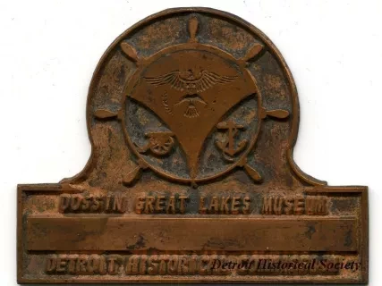 Nameplate - Dossin Great Lakes Museum
Detroit Historical Commission