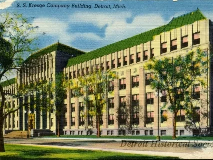 Postcard - S.S. Kresge Company Building, Detroit, Mich.