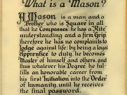 Sign - What is a Mason?