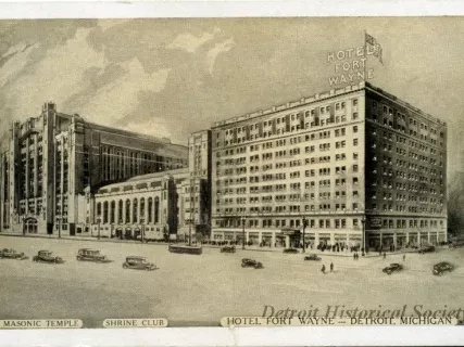 Postcard - Hotel Fort Wayne - Detroit, Michigan