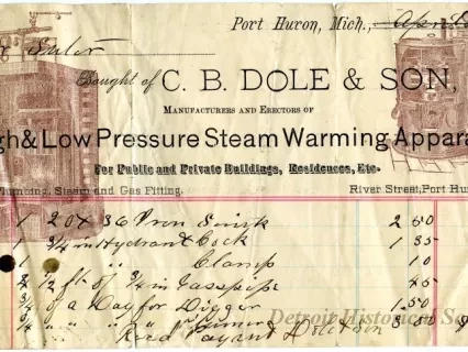 Receipt - C. B. Dole & Son