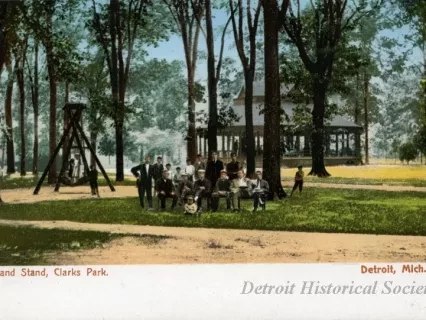 Postcard - Band Stand, Clarks Park. Detroit, Mich.