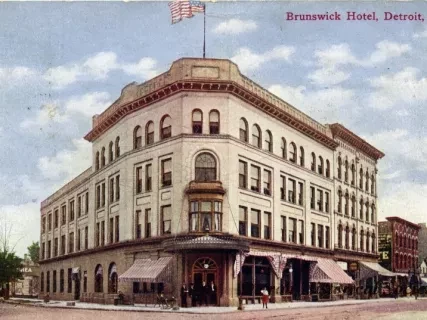 Postcard - Brunswick Hotel, Detroit, Mich.