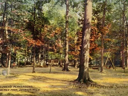Postcard - Children's Playground, Palmer Park, Detroit, Mich.