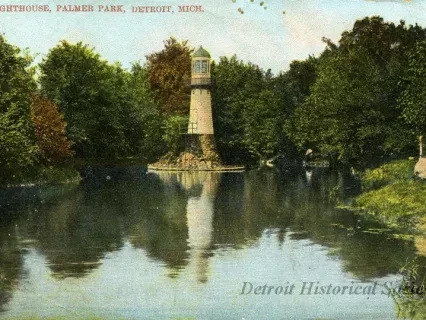 Postcard - Lighthouse, Palmer Park, Detroit, Mich.