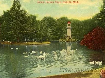 Postcard - Scene, Palmer Park, Detroit, Mich.