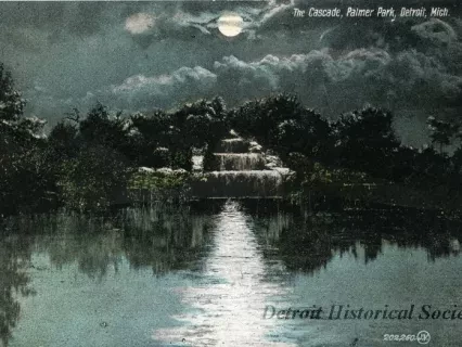 Postcard - The Cascade, Palmer Park, Detriot, MIch.