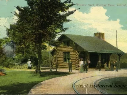 Postcard - Palmer Park Waiting Room, Detroit, Mich.