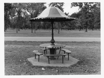 Print, Photographic - "Belle Isle Picnic Shelter - Table"
